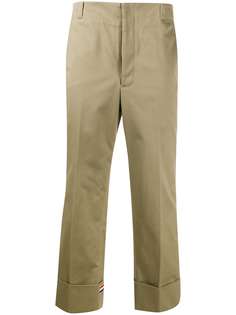Thom Browne твиловые брюки прямого кроя