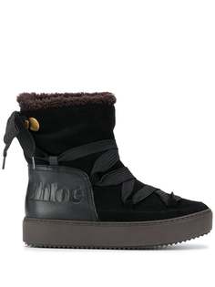 See by Chloé массивные ботинки на шнуровке