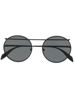Alexander McQueen солнцезащитные очки-авиаторы в круглой оправе