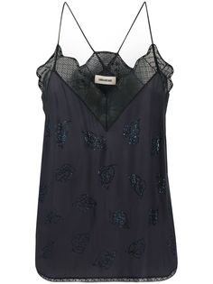 Zadig&Voltaire декорированный топ на бретелях