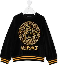 Versace Kids толстовка с вышитым логотипом