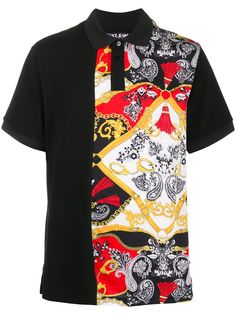 Versace Jeans Couture рубашка поло с принтом пейсли