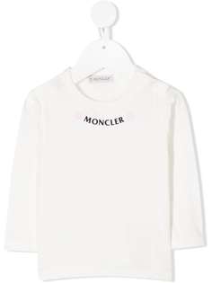 Moncler Enfant футболка с круглым вырезом и логотипом