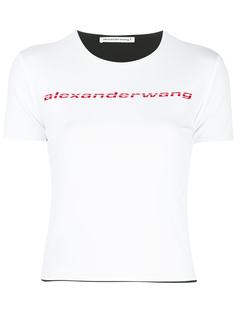 alexanderwang.t укороченная футболка с логотипом