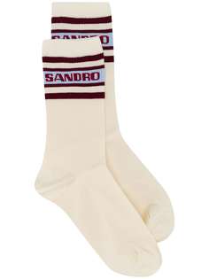 Sandro Paris носки с логотипом и контрастными полосками