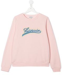 LANVIN Enfant толстовка с вышитым логотипом