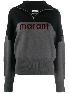 Isabel Marant Étoile джемпер на молнии со вставкой