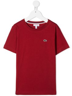 Lacoste Kids футболка с вышитым логотипом