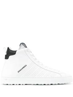 Dsquared2 высокие кроссовки с перфорацией