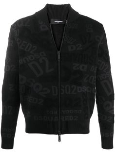Dsquared2 трикотажный бомбер с жаккардовым логотипом