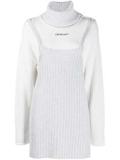 Off-White платье-свитер длины мини