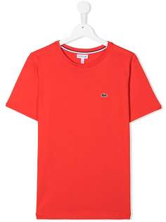 Lacoste Kids футболка с вышитым логотипом