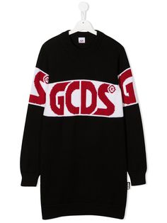Gcds Kids платье-джемпер с логотипом