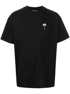 Palm Angels футболка с вышитым логотипом