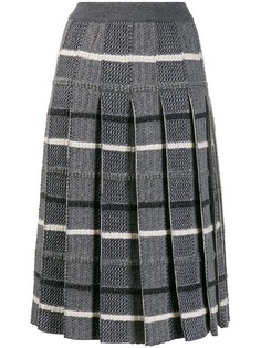 Thom Browne плиссированная юбка в клетку