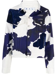 Off-White джинсовая куртка с принтом