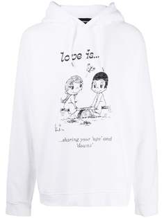 Dsquared2 худи с кулиской и графичным принтом