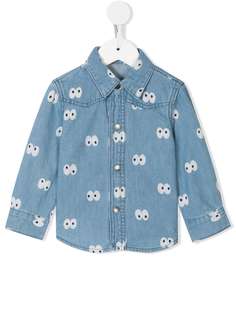 Stella McCartney Kids джинсовая рубашка с принтом