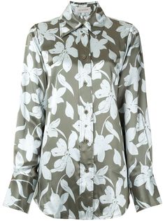 Lee Mathews твиловая рубашка с цветочным принтом
