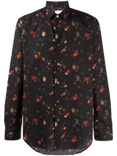 PAUL SMITH рубашка с длинными рукавами и цветочным принтом
