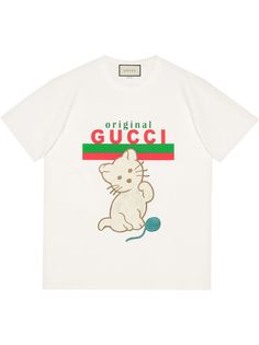 Gucci футболка Kitten свободного кроя