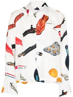 Off-White рубашка Pascal с принтом