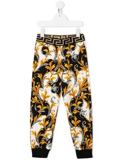 Young Versace спортивные брюки с принтом Acanthus