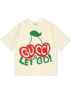 Gucci Kids футболка Lets Go с принтом