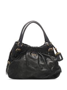 Prada Pre-Owned сумка-тоут со сборками и логотипом