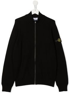 Stone Island Junior вязаная куртка-бомбер