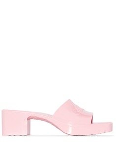 Gucci мюли с тисненым логотипом