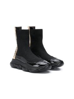 Roberto Cavalli Junior кроссовки-носки на массивной подошве