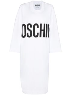 Moschino платье-футболка оверсайз с логотипом