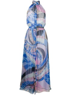 Emilio Pucci шифоновое платье с принтом Wally