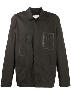 Maison Margiela рубашка с контрастной строчкой