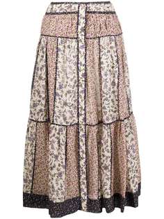 Ulla Johnson юбка Josephine с цветочным принтом