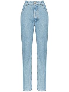 Eckhaus Latta джинсы с эффектом потертости и завышенной талией