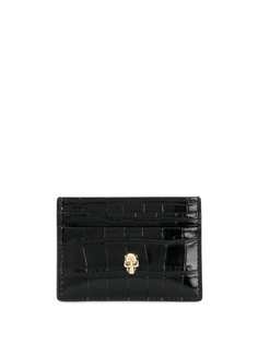 Alexander McQueen картхолдер на кнопке с декором Skull