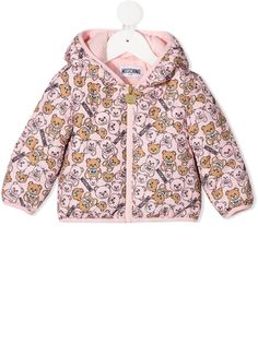 Moschino Kids пуховик с принтом Teddy Bear