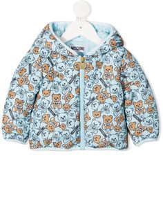 Moschino Kids пуховик с принтом Teddy Bear