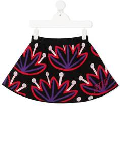 Kenzo Kids расклешенная юбка с вышитым логотипом