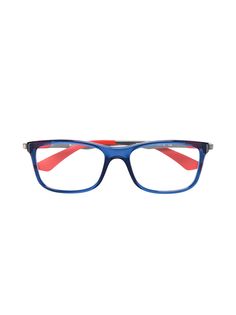 RAY-BAN JUNIOR двухцветные очки в прямоугольной оправе