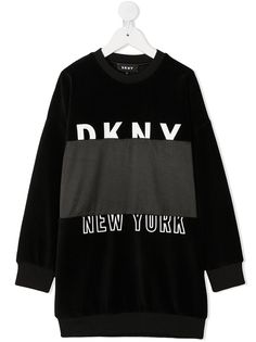 Dkny Kids платье-свитер с логотипом