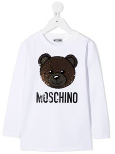 Moschino Kids топ Teddy Bear с пайетками