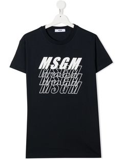 Msgm Kids футболка с логотипом