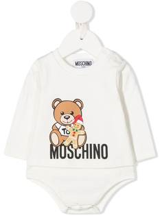 Moschino Kids боди с круглым вырезом и логотипом