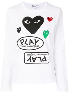 Comme Des Garçons Play футболка с длинными рукавами и логотипом