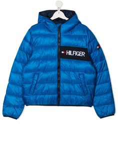 Tommy Hilfiger Junior пуховик с логотипом