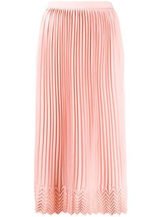 Marco De Vincenzo плиссированная юбка миди с узором шеврон