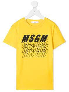 Msgm Kids футболка с логотипом
